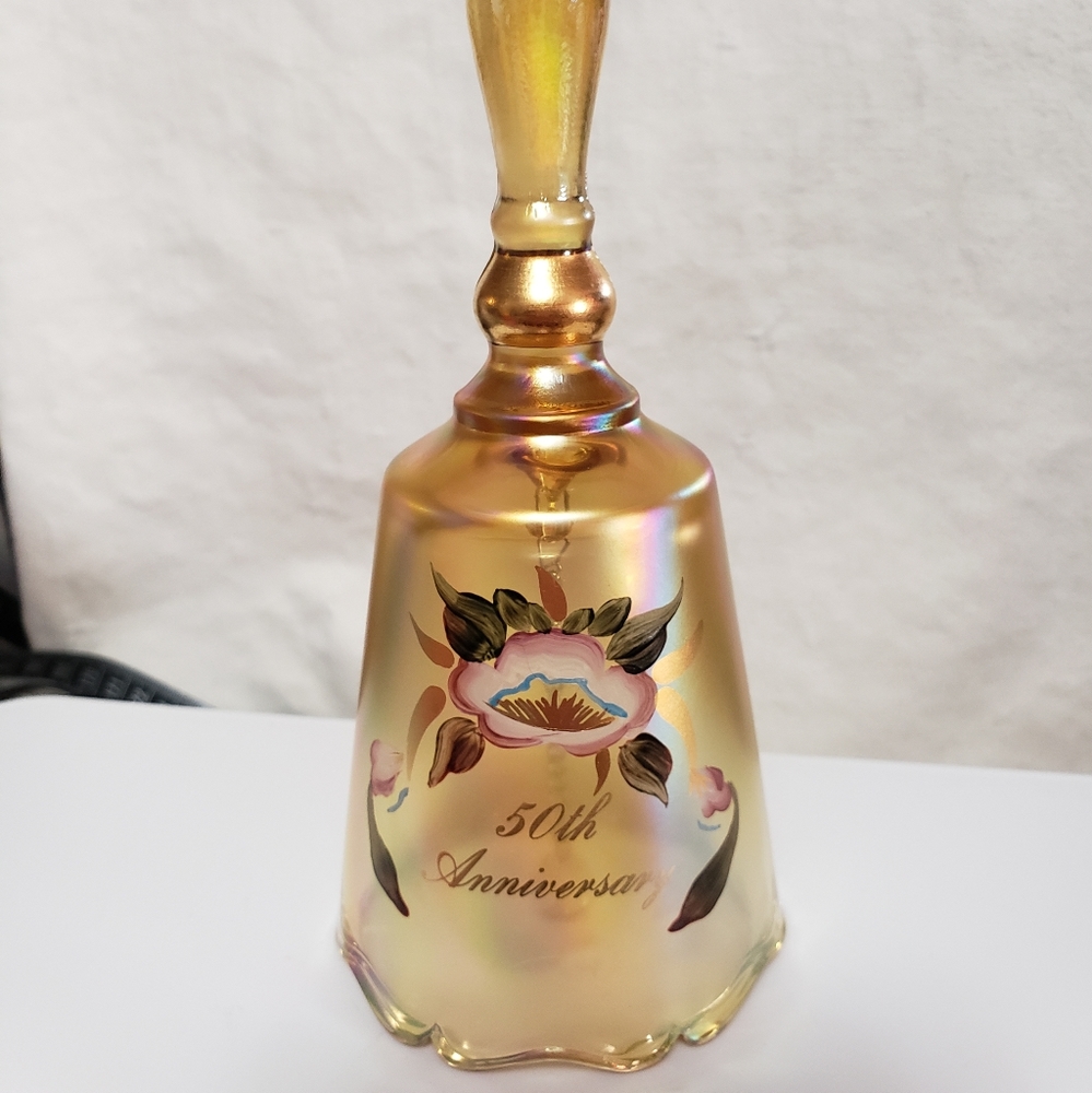 Fenton 50th anniversary amber bell